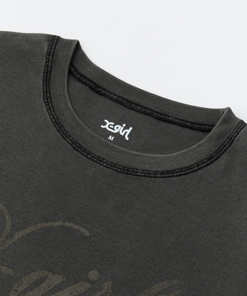 X-girl tシャツ LOGO AND NUMBER S/S BABY TEE レディース