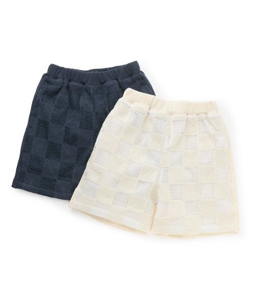 petit main パンツ スクエア刺しゅうハーフパンツ キッズ 子供服