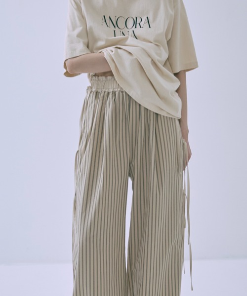 EN NEUME パンツ Side Ribbon Stripe Pants レディース : ZOZOTOWN