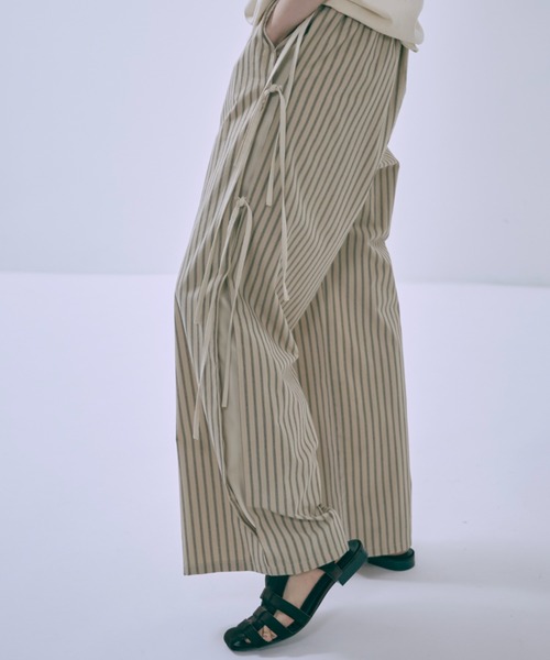 EN NEUME パンツ Side Ribbon Stripe Pants レディース : ZOZOTOWN