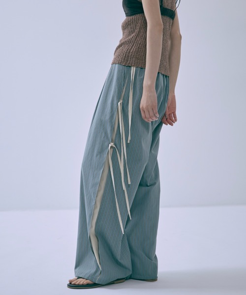 EN NEUME パンツ Side Ribbon Stripe Pants レディース : ZOZOTOWN