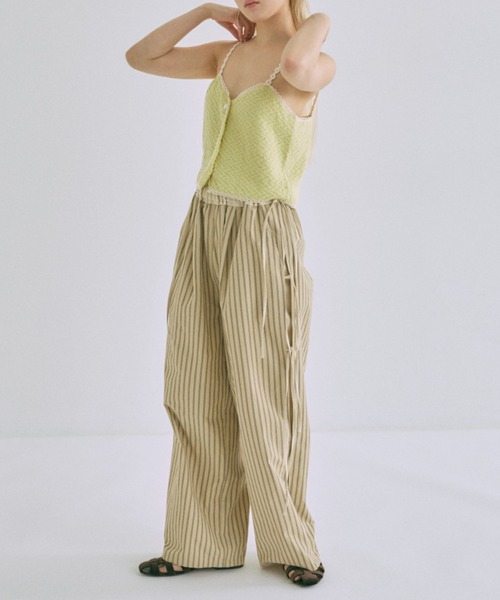EN NEUME パンツ Side Ribbon Stripe Pants レディース : ZOZOTOWN