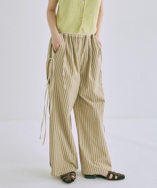EN NEUME パンツ Side Ribbon Stripe Pants レディース : ZOZOTOWN