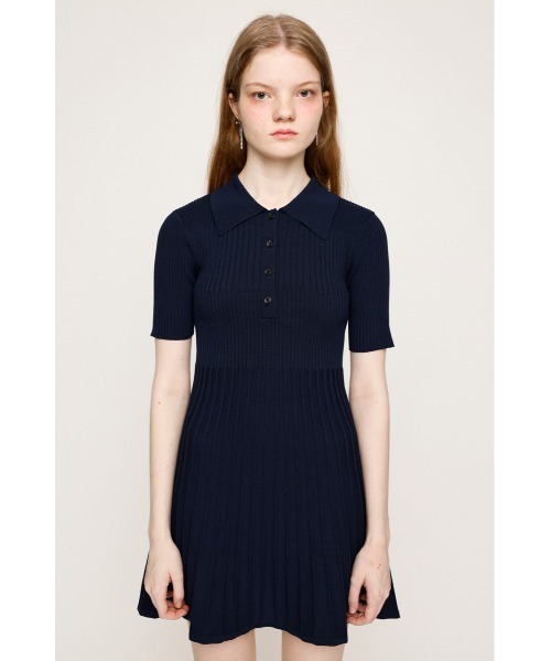 SLY ワンピース COLLARED PLEATS HG S/OP カラード プリーツ