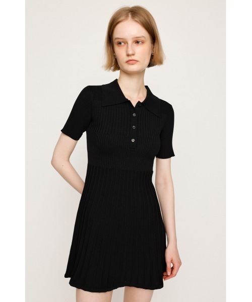 SLY ワンピース COLLARED PLEATS HG S/OP カラード プリーツ