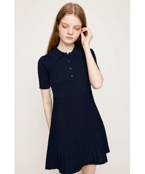 SLY ワンピース COLLARED PLEATS HG S/OP カラード プリーツ