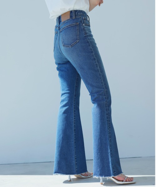 YANUK for anuans USED加工 カットオフ カーブ デニムパンツ anuans | YANUK ONLINE STORE