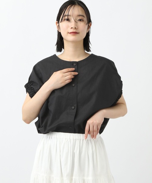 tシャツ 「natural by clip」ダブルフロントドルマンスリーブブラウス レディース