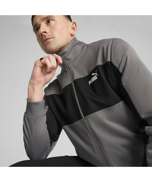 PUMA】ジャージ　上下セット　ブラック×ホワイト　メンズ　Mサイズ相当 PUMA プーマ ジャージ 上下 メンズ ポリ トレーニングスーツ