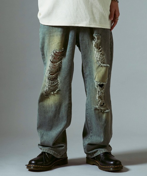 パンツ Marbles DISTORTED CRUSH REPAIR DENIM Marbles DISTORTED CRUSH REPAIR DENIM
