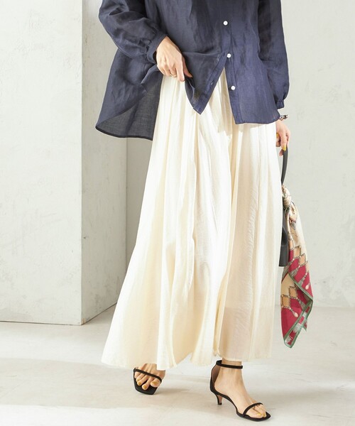 【カオス】希少 ファンパネルロングスカート ブラック サンプル品 ウエストゴム カオス】希少 ファンパネルロングスカート ブラック サンプル品