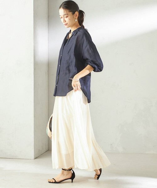 SHIPS（シップス） スカート 「手洗い可能」ウエスト ゴム ボリューム