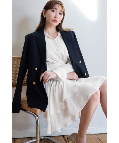 【正規品】Her lip to ワンピースM ホワイト Her lip to 「Her to」 長袖ワンピース M ホワイト レディース