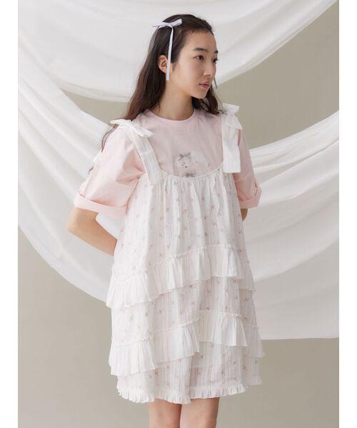 【即日発送】merry jenny floralミニフレアワンピース　ブルー merry jenny ワンピース floralフレアミニワンピース : ZOZOTOWN