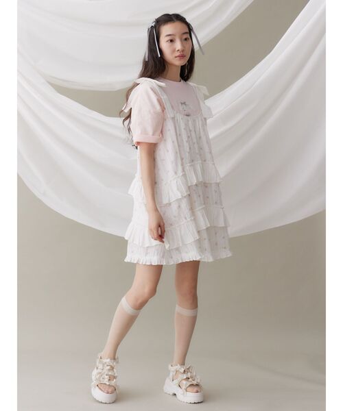 floralフレアミニワンピース merryjenny ブルー merry jenny ワンピース floralフレアミニワンピース : ZOZOTOWN