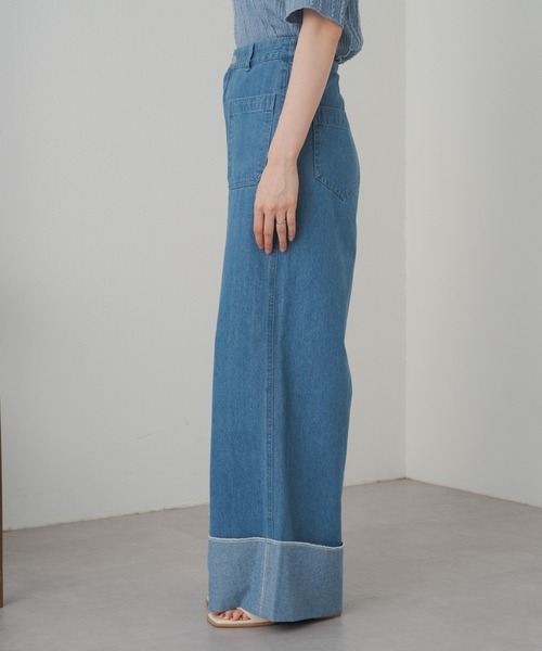 「Kastane」 加工デニムパンツ 1 インディゴブルー レディース