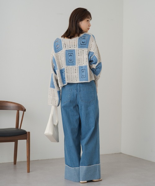 「Kastane」 加工デニムパンツ 1 インディゴブルー レディース