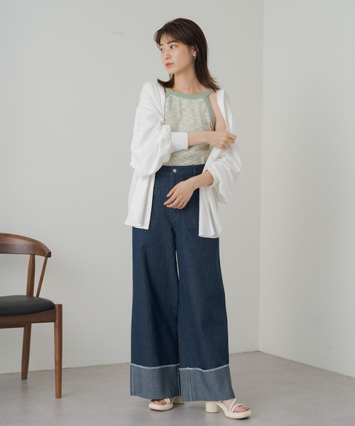 「Kastane」 加工デニムパンツ 1 インディゴブルー レディース