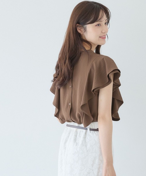 ブラウス シャツ 2WAYラッフルブラウス レディース Andemiu ブラウス シャツ 2WAYラッフルブラウス579750