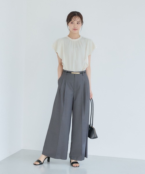 Andemiu ブラウス シャツ 2WAYラッフルブラウス579750