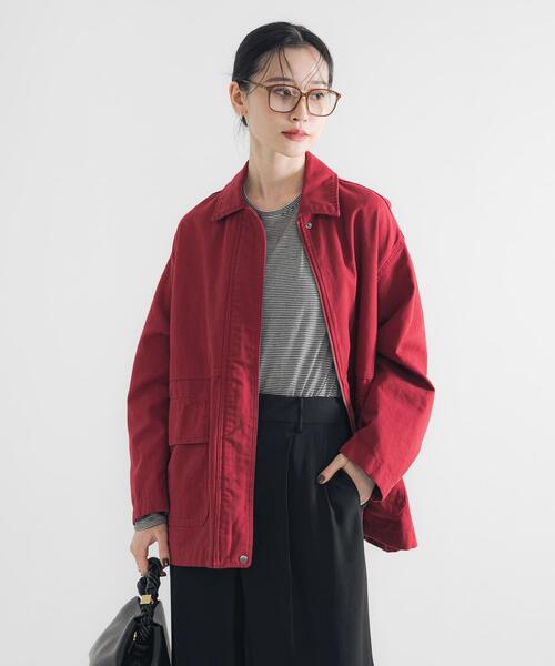 赤 カバーオール ボタン付き URBAN RESEARCH（アーバンリサーチ） カバーオール コットンオックス