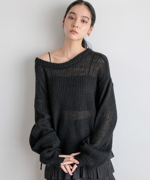 LOWRYS FARM（ローリーズファーム） ニット セーター ドロストモヘアV