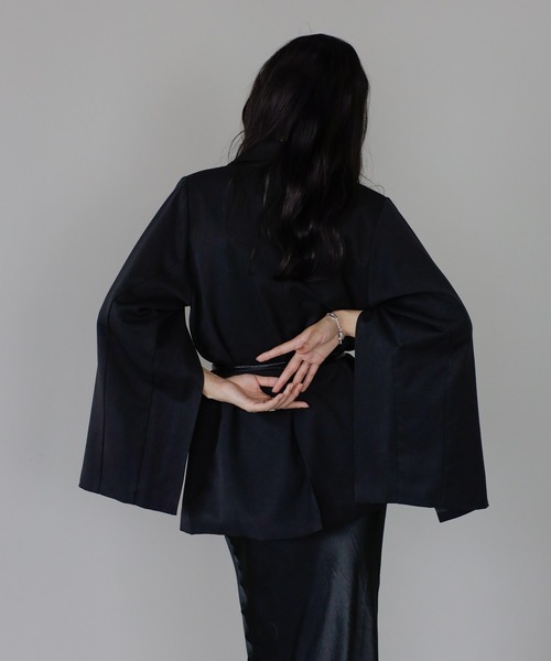 ENC ジャケット テーラードジャケット sleeve slit jacket with belt
