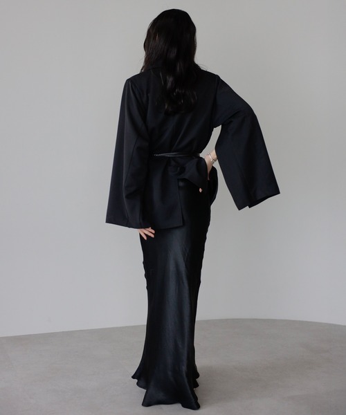 ENC ジャケット テーラードジャケット sleeve slit jacket with belt