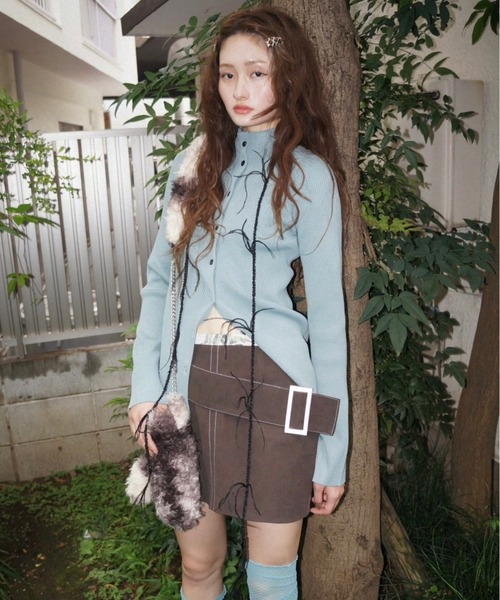 musubore（ムスボレ） スカート low waist suede mini skirt / ロー