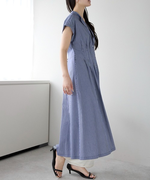 「PREFERIR」 半袖ワンピース LARGE ブラック レディース_画像7