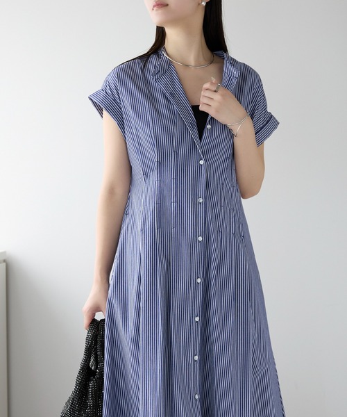 「PREFERIR」 半袖ワンピース LARGE ブラック レディース_画像8