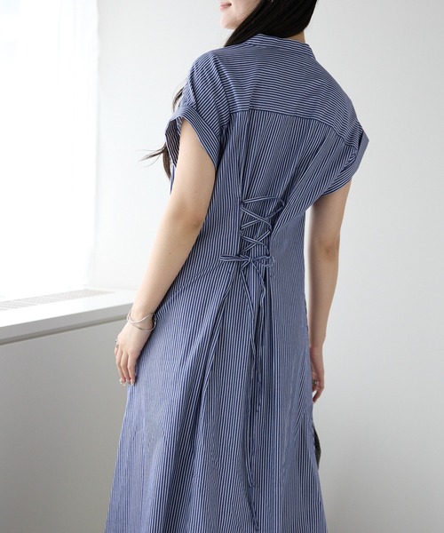 「PREFERIR」 半袖ワンピース LARGE ブラック レディース_画像9