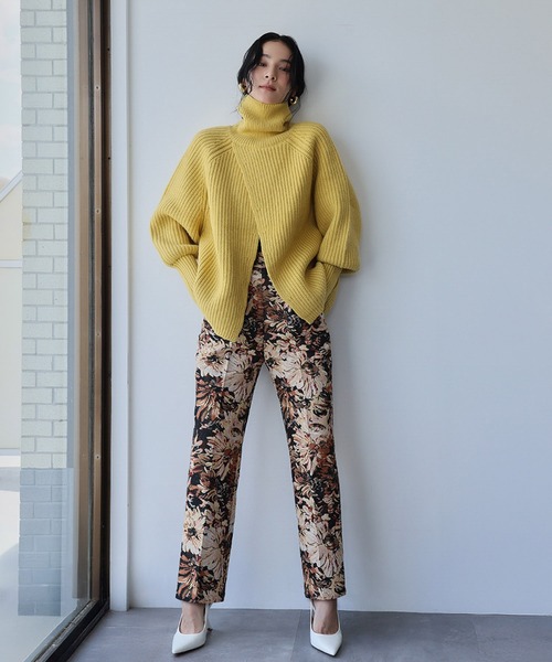 ELFRANK パンツ 「2025AW」ゴブランフラワー テーパードパンツ