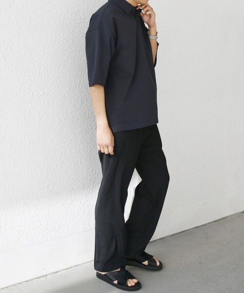 「SHIPS any」 半袖ポロシャツ MEDIUM ブラック メンズ_画像3