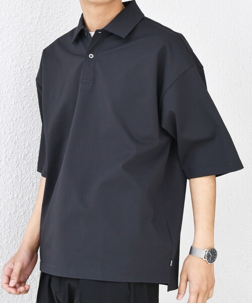 「SHIPS any」 半袖ポロシャツ MEDIUM ブラック メンズ_画像5