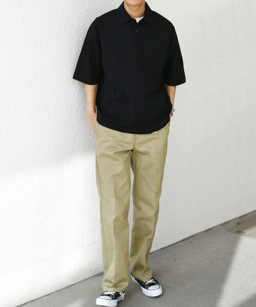「SHIPS any」 半袖ポロシャツ MEDIUM ブラック メンズ_画像7