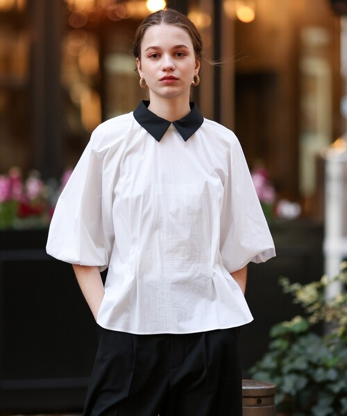 「DRESSTERIOR」 7分袖ブラウス 36 アイボリー レディース_画像2