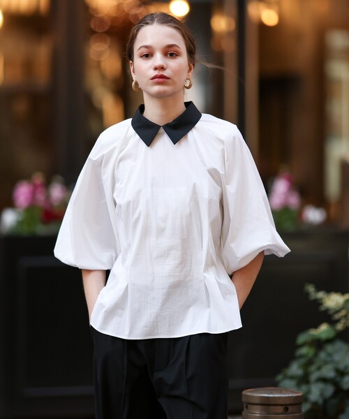 「DRESSTERIOR」 7分袖ブラウス 36 アイボリー レディース_画像5