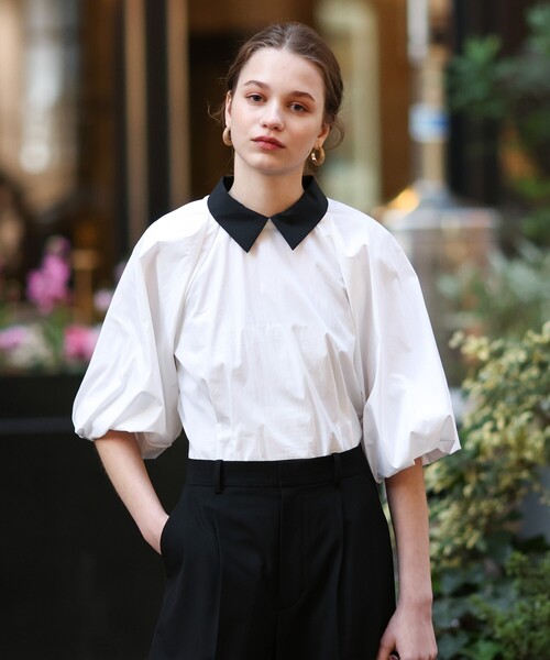 「DRESSTERIOR」 7分袖ブラウス 36 アイボリー レディース_画像6