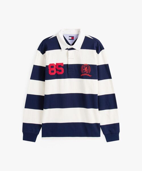 大人気！【  トミーヒルフィガー】ボーダーラガーシャツ TOMMY HILFIGER ビッグサイズ トミーヒルフィガー 長袖ラガー