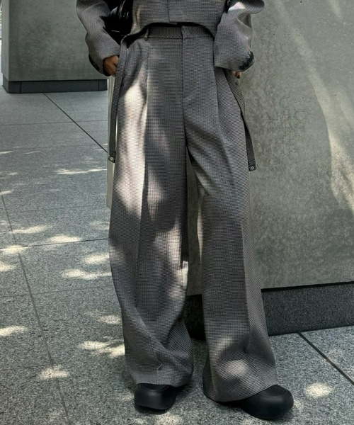 BONBOM（ボンボム） パンツ BONBOM×Ameri HOUNDSTOOTH STRAIGHT PANTS