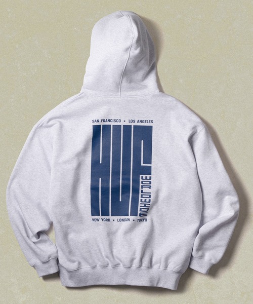 HUF（ハフ） プルオーバーパーカー LARGE アッシュグレー メンズ