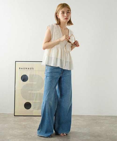 「meilmada」 ベスト MEDIUM ブラック レディース_画像8