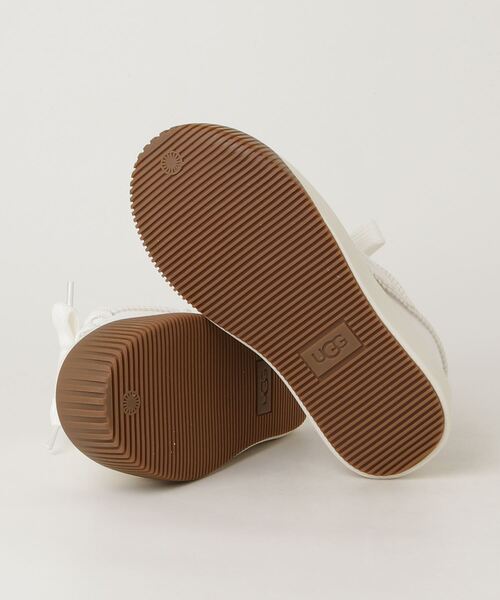 UGG australia◇ロゴローカットスニーカー/23.5cm/BLK/フェイクレザー