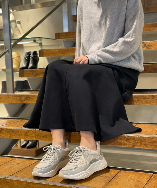 「+diana」 ローカットスニーカー 22.0cm グレー レディース_画像9