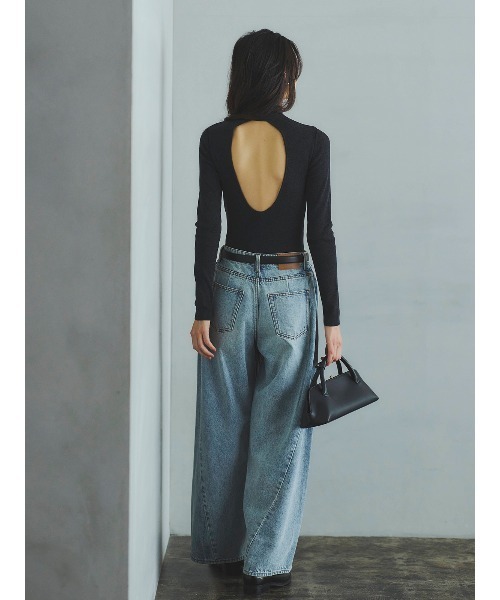 anuans（アニュアンス） ニット セーター バックオープンニットボディ