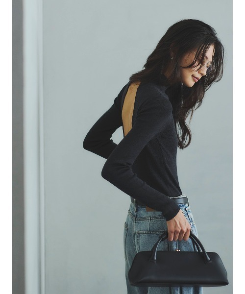 anuans（アニュアンス） ニット セーター バックオープンニットボディ