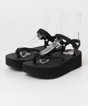 「Teva」 フラットサンダル 24 ブラック...の詳細画像1