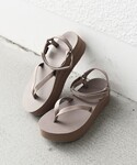 「Teva」 フラットサンダル 24 ブラック...の詳細画像5