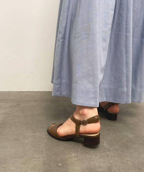 「neue diffusion」 ヒールサンダル 24.5cm アイボリー レディース_画像2